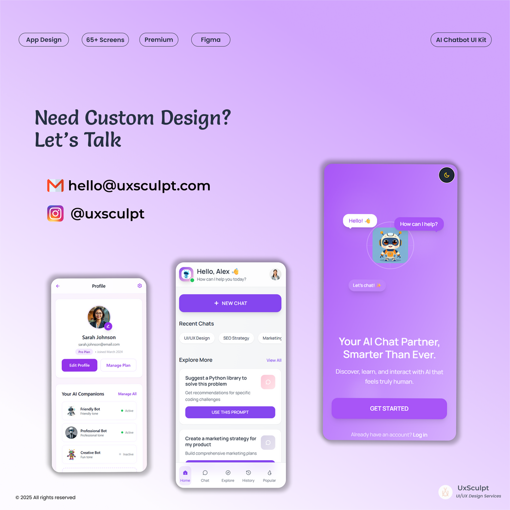 Chatbot & AI Interaction Mobile UI Kit